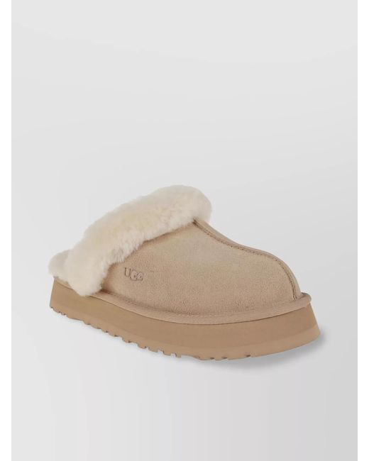 Ugg Natural Suede Disquette Slippers