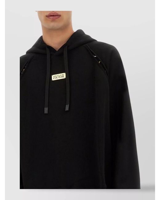 Versace Jeans Couture Black Cotton Hoodie for men