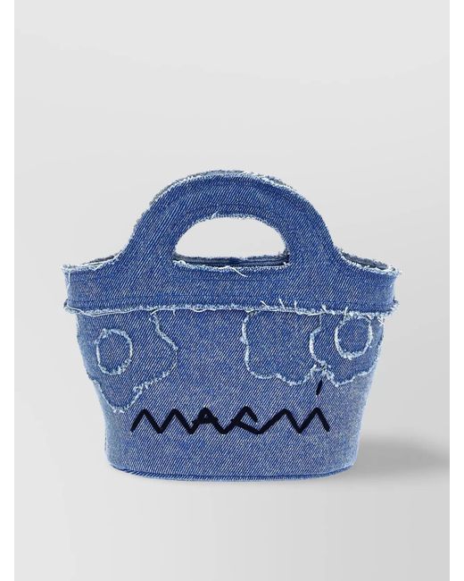 Marni Blue Tropicalia Micro Tote Bag