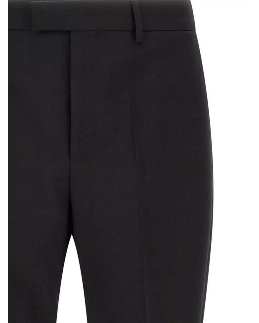 Valentino Garavani Black Tailored Trousers Belt Loops for men