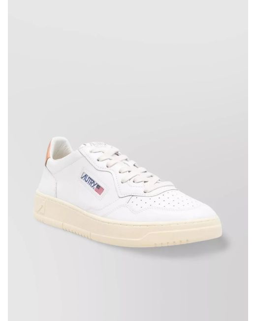 Autry White Sneakers With Contrast Heel Tab for men