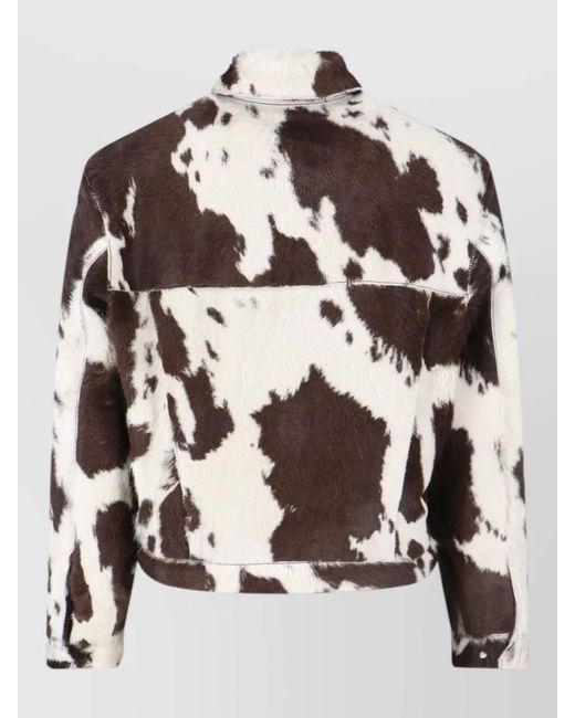 Represent Multicolor Long Sleeve Faux Fur Texture Jacket for men