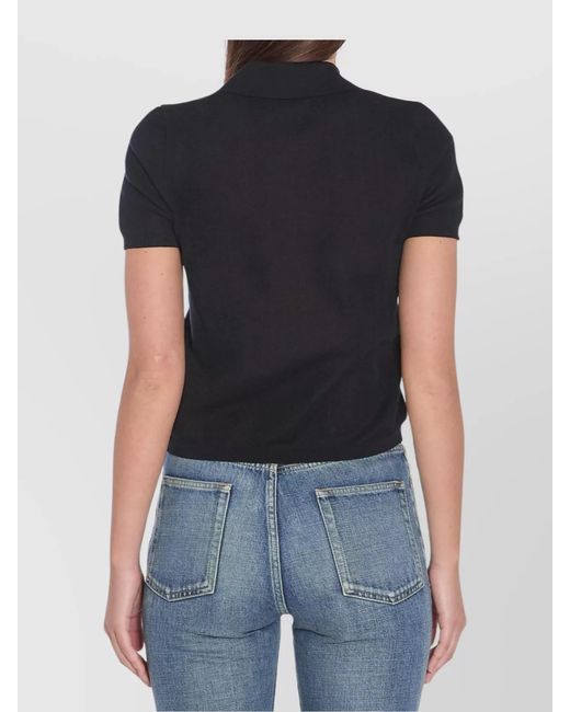 Moncler Black Short-Sleeve Slim-Fit Polo Shirt