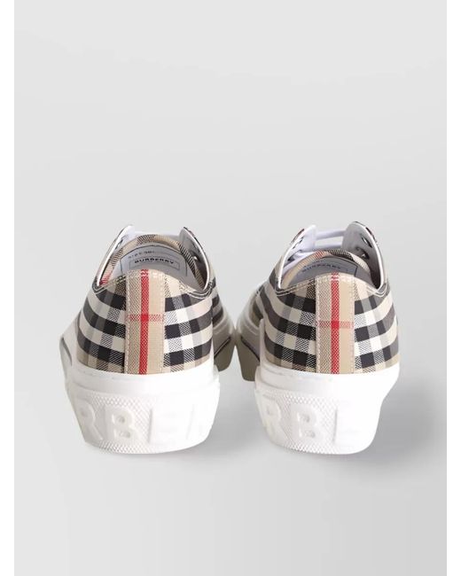 Burberry Brown Vintage Check Low Top Trainer For