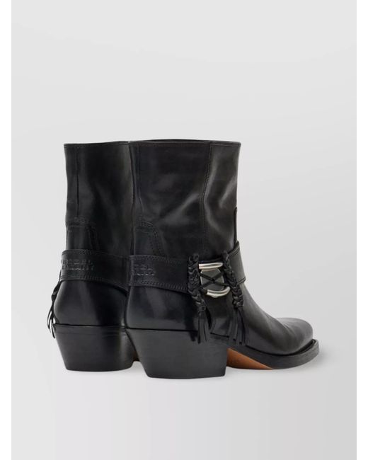 Isabel Marant Black Leather Ankle Boots
