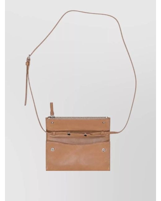 Miu Miu White Vitello Shine Wallet And Cardholder Strap