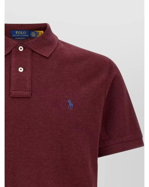 Polo Ralph Lauren Red Slim-Fit Cotton Piqué Polo Shirt for men