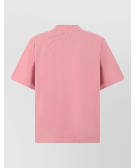 Stone Island Pink Oversized Cotton Short-Sleeve T-Shirt for men