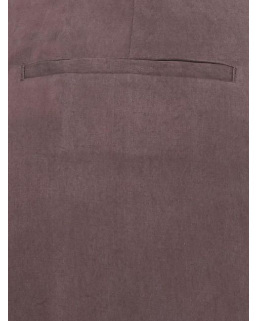 Briglia 1949 Brown Lyocell Palazzo Trousers Belt Loops Tailoring