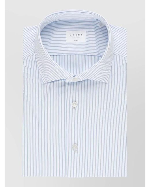 Xacus Blue Striped Long-Sleeve Shirt for men