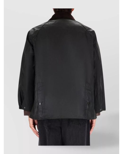Barbour Black Waxed Cotton Jacket for men