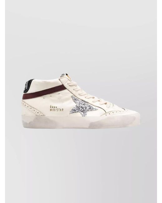 Golden Goose Deluxe Brand Natural Leather High-Top Sneakers