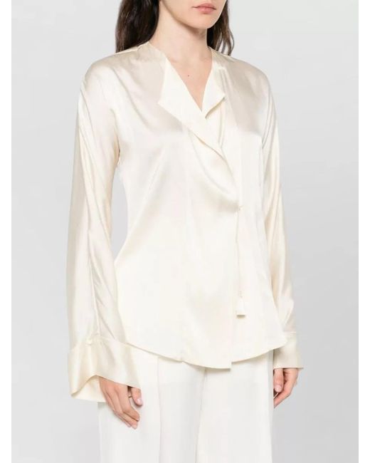 Forte_forte Natural Silk Long-Sleeve Blouse