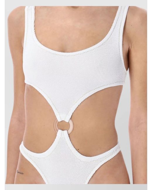 Reina Olga Multicolor Cutout Crinkle One-Piece Swimsuit