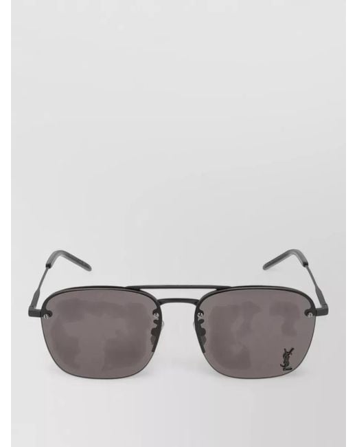 Saint Laurent Gray Sunglasses Sl 309 M 001 Metal Double Bridge