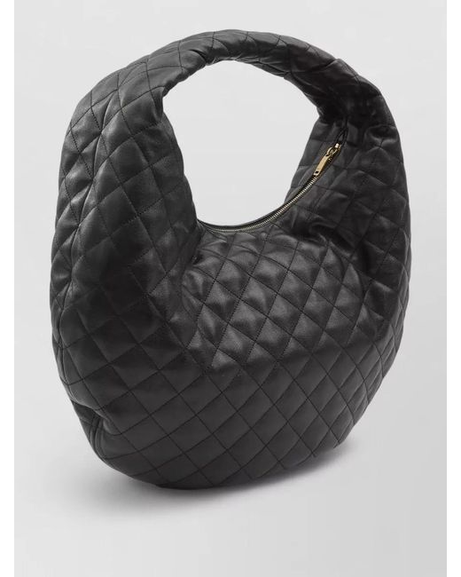 Saint Laurent Black Icare Lambskin Hobo Shoulder Bag