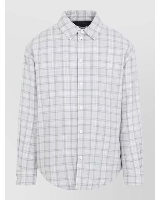 Off-White c/o Virgil Abloh White Flannel Wool Overshirt Padded Coat for men
