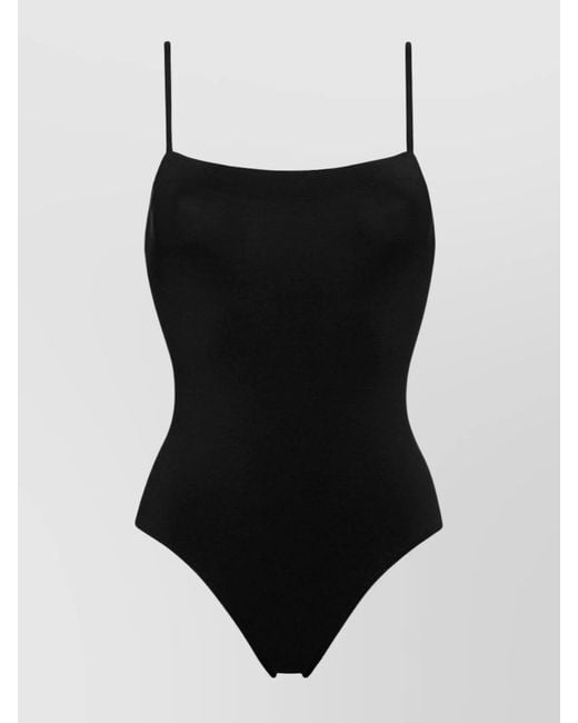 Eres Black Aquarelle One-Shoulder One-Piece Swimsuit