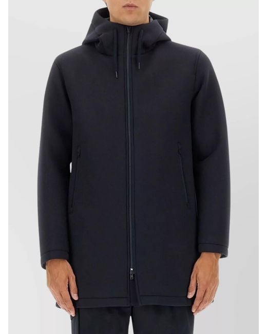 Herno Blue Long Hooded Parka for men