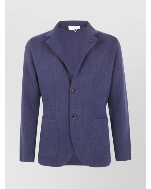 Lardini Blue Wool Cashmere Jacket for men