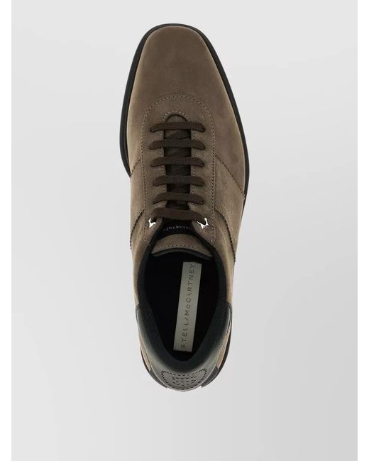 Stella McCartney Gray Lace Up Elyse Sneakers Contrast Heel Platform
