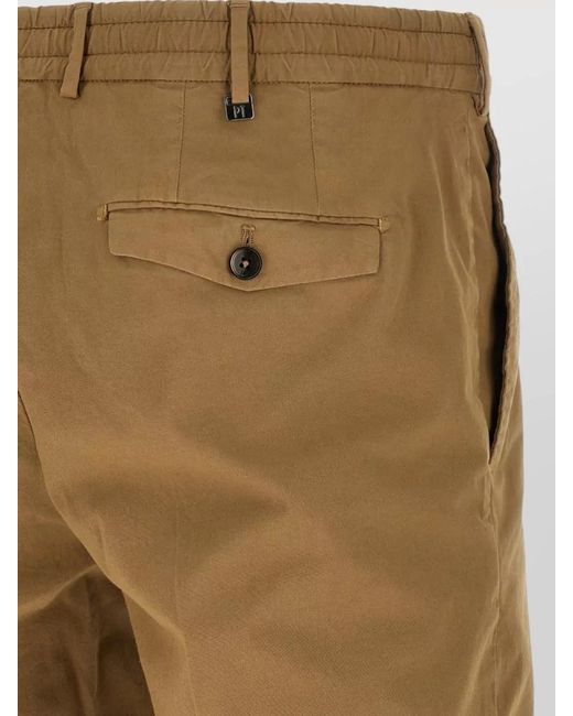 PT Torino Natural Stretch Cotton Bermuda Shorts Belt Loops for men