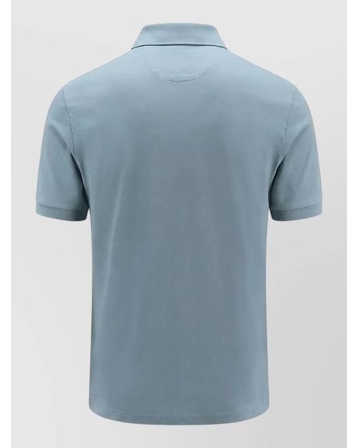 Boss Blue Perry Cotton Polo Shirt Short Sleeves for men