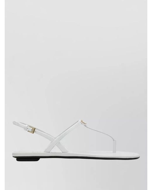 Prada White Flat Sole Open Toe Sandals