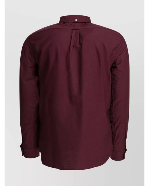 Beams Plus Purple Cotton Oxford Shirt for men