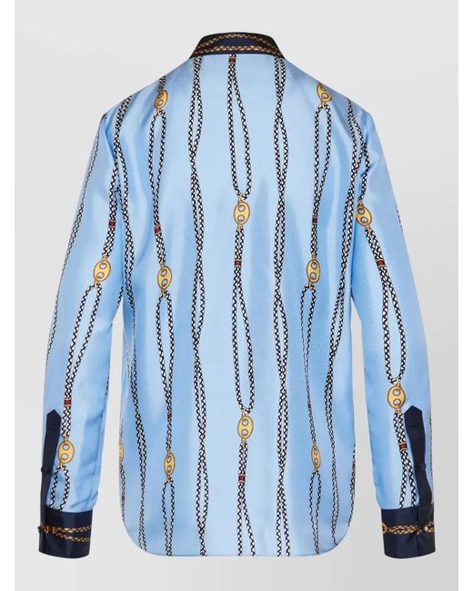 Gucci Blue Marina Waves Shirt