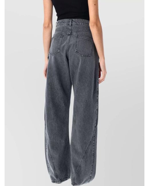 J.W. Anderson Blue Denim High-Rise Straight-Leg Trousers