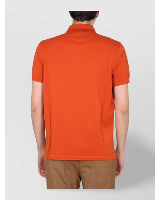 Paul Smith Orange Cotton Polo Shirt for men