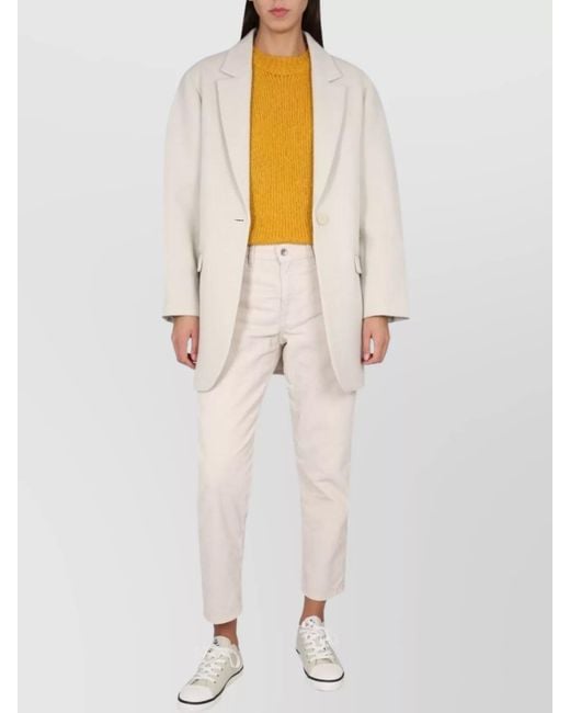 Isabel Marant White Virgin Wool Single-Breasted Blazer