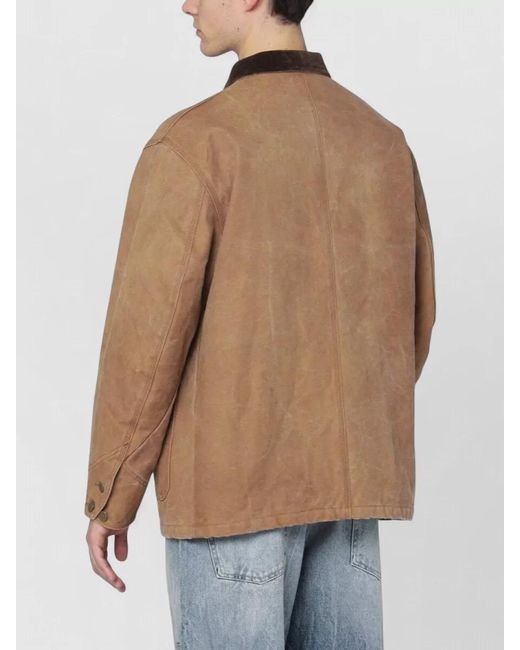 Needles Natural Cotton Single Breasted Coat for men