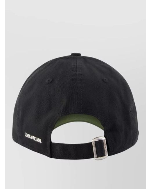 Zadig & Voltaire Black Cotton Cap New Era Curved Brim