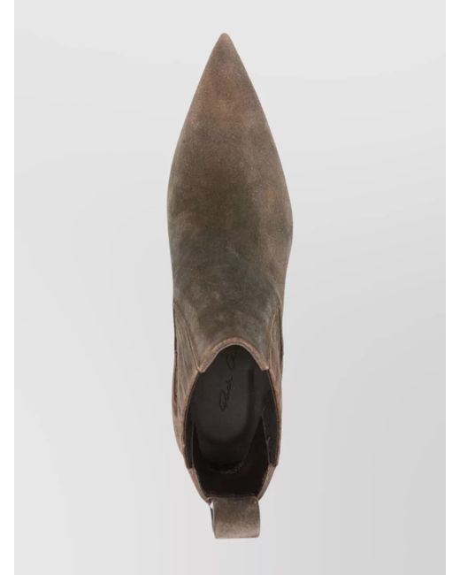 Rick Owens Multicolor Suede Leather Ankle Boots