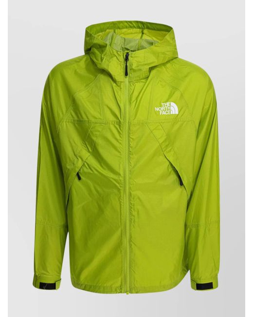The North Face Green Logo Printed Hooded Jacket for men