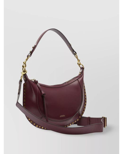Isabel Marant Purple Naoko Medium Leather Shoulder Bag