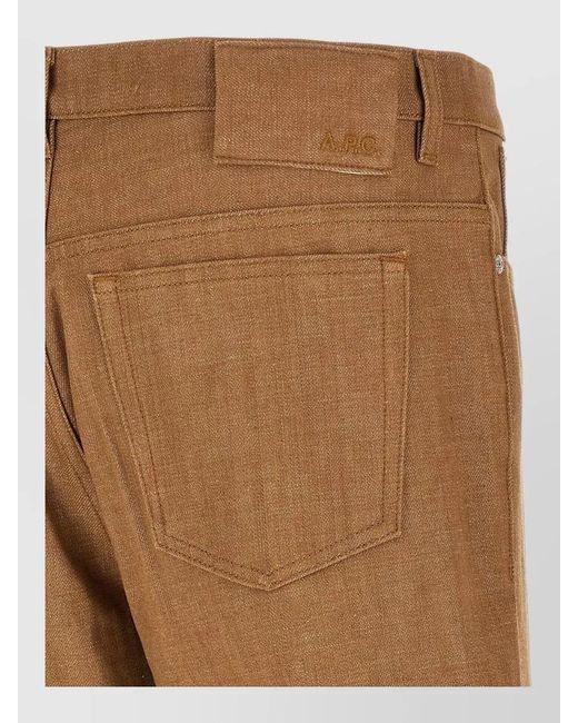 A.P.C. Brown Denim Straight-Leg Jeans for men