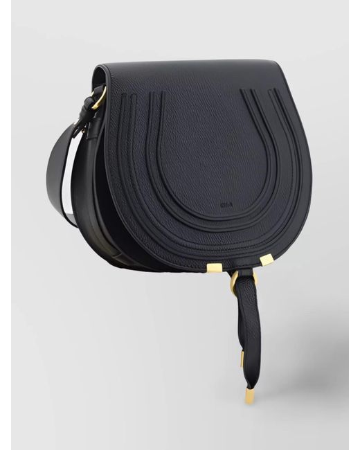Chloé Blue Adjustable Strap Calfskin Shoulder Bag