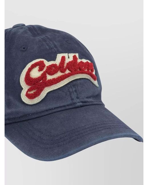 Golden Goose Deluxe Brand Blue Baseball Cap Curved Brim Eyelet Vents