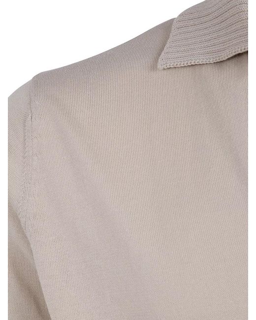 Filippo De Laurentis Gray Short-Sleeve Polo Shirt for men