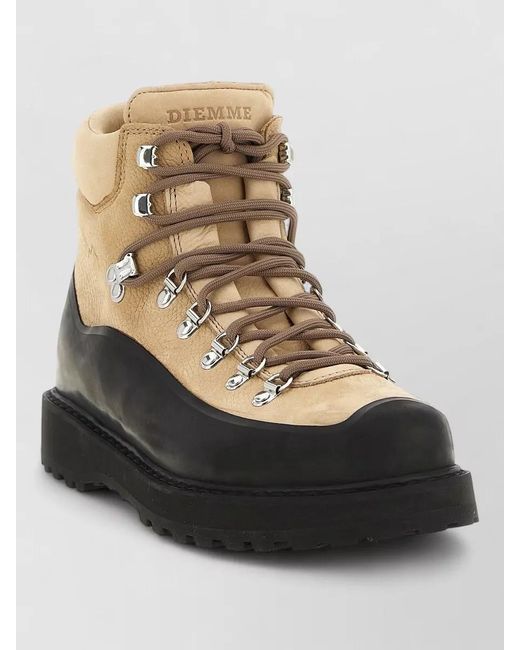 Diemme Black Leather Ankle Boots for men