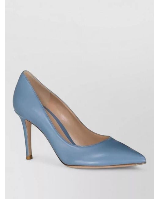 Gianvito Rossi Blue Leather High Heel Pumps