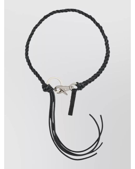 Our Legacy White Braided Tassel Bracelet Dual Strand Design for men
