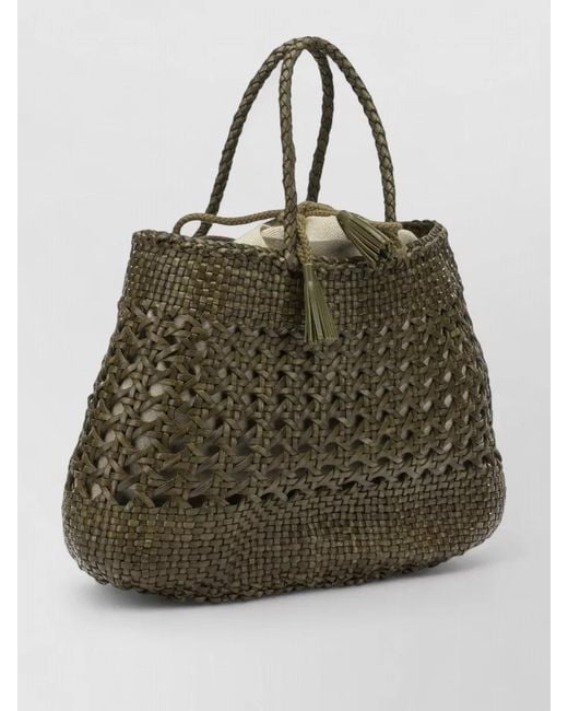 Dragon Diffusion Green Na Leather Tote Bag