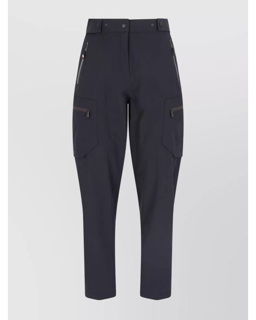 Moncler Blue Stretch Cropped Trousers