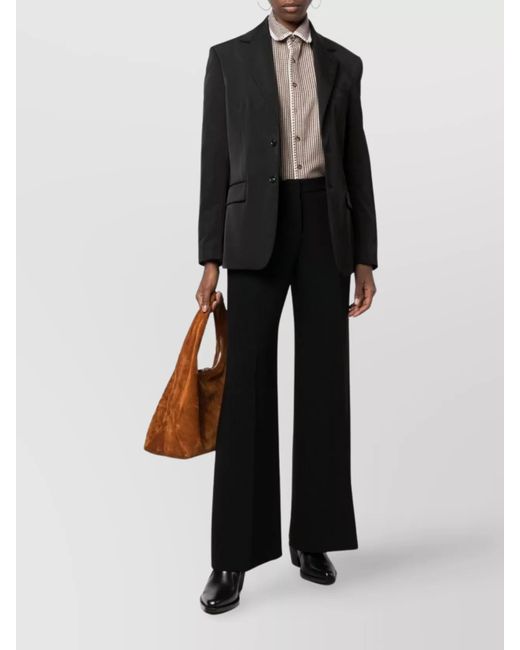Alberto Biani Black Flared Tailored Trousers
