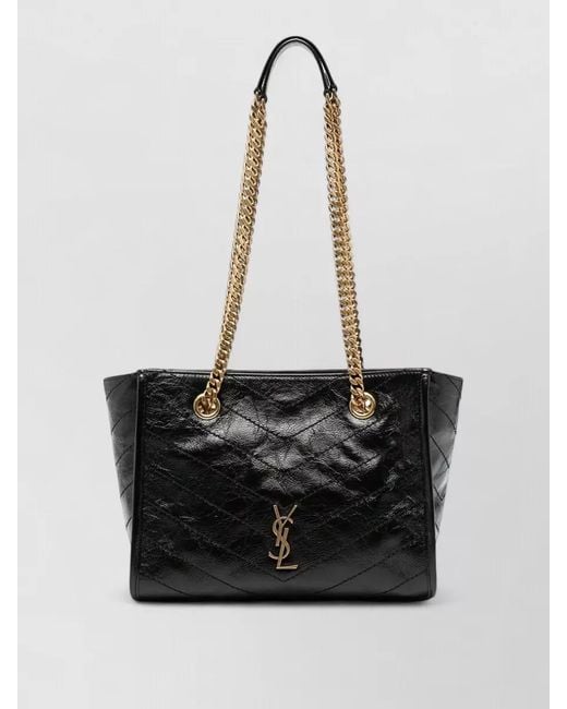 Saint Laurent Black Niki Small Leather Tote Bag