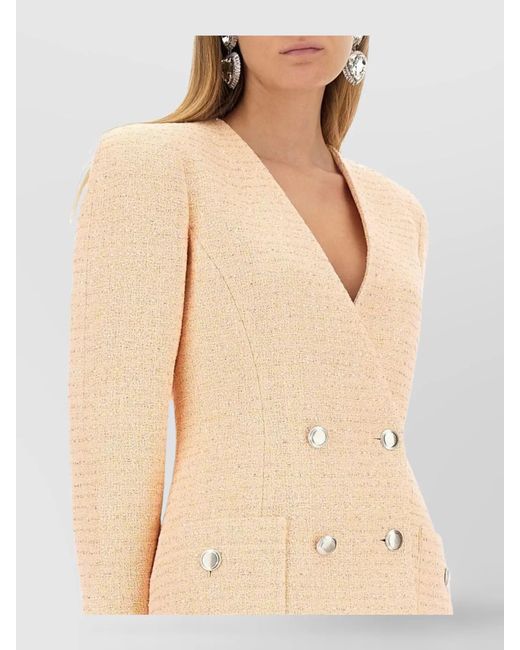 Alessandra Rich Natural Regular-Fit Tweed Jacket
